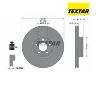 Brake Disc TEXTAR 92345505 For AUDI (1 pcs)