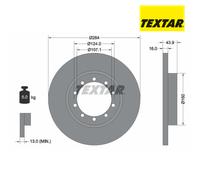 Brake Disc TEXTAR 93242500 For FORD (1 pcs)