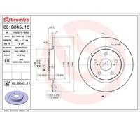 Pair of Brembo 08.B045.11 Brake Disc Rear Solid (x2)
