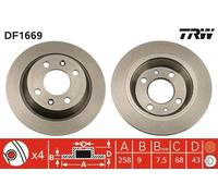 Brake Disc TRW DF1669