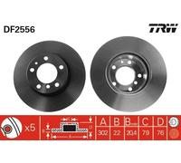 Brake Disc TRW DF2556 for BMW