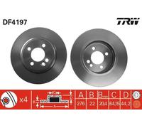 TRW DF4197 Brake Disc for MINI