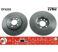 Brake Disc TRW DF4202 for MG ROVER