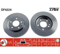 Brake Disc TRW DF4224
