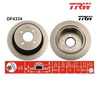 Brake Disc TRW DF4334 For BMW (1 pcs)