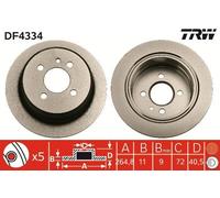 Brake Disc TRW DF4334 for BMW