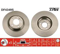 Brake Disc TRW DF4349S for BMW
