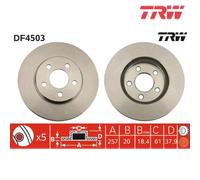 Brake Disc TRW DF4503 For CHRYSLER, DODGE, PLYMOUTH (1 pcs)