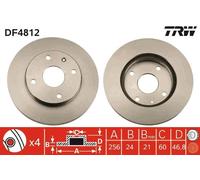 Brake Disc TRW DF4812 for CHEVROLET DAEWOO