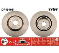 Brake Disc TRW DF4949S for SUBARU