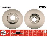 Brake Disc TRW DF6003S for BMW