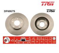 Brake Disc TRW DF6067S For MAZDA (1 pcs)