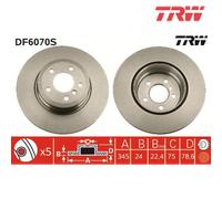 Brake Disc TRW DF6070S For BMW (1 pcs)