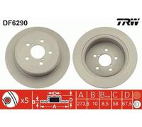 Brake Disc TRW DF6290 for SUBARU