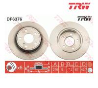 Brake Disc TRW DF6376 For MERCEDES-BENZ (1 pcs)