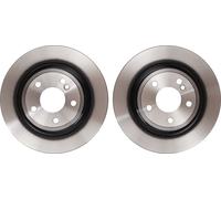 2x Brake disc solid DF6634 TRW for MERCEDES-BENZ B-CLASS Sports Tourer CLA Coupe