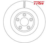 Brake Disc TRW DF6816S For JAGUAR (1 pcs)