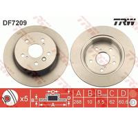 Brake Disc TRW DF7209