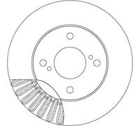 Brake disc Vented DF6990 TRW for SUZUKI IGNIS III