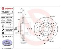 Brake Disc VOLVO S60 I 2.0 T 09.8633.1X