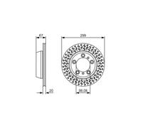 BOSCH 2 X BRAKE DISC 0986479A09 FOR PORSCHE
