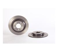 Brake Disc x2 Rear PRIME LINE - UV Coated Solid Fits Mazda 5 - Brembo 08.A711.11
