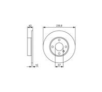 Bosch 0986479S52 Brake Disc (BD1935)