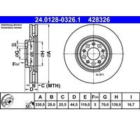 ATE 24.0128-0326.1 Brake disc