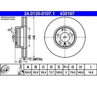 Front Brake Disc BMW:E39,5 34116767059 34111165859