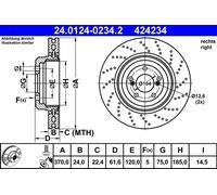 Brake discs BMW 5 (E60) M5 24.0124-0234.2 (1 set-1 piece)