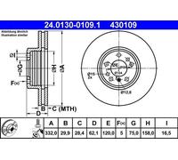 Brake discs BMW X3 (E83) 3.0 sd 24.0130-0109.1