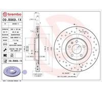 Brake disc BREMBO 09.B969.1X for AUDI A5 (8T3) 2 2008-2013