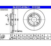 Brake discs Citroën Berlingo 24.0313-0184.1