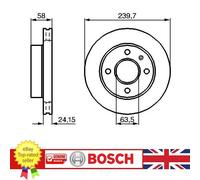 Brake Discs For Ford ESCORT 80-86 ORION 83-86 SIERRA 82-86 1595875 , 0986478148