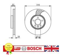BOSCH BRAKE DISC > SINGLE BD1463 [0986479620]