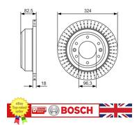 Brake Discs For Hyundai H-1 07- 584114H300 BOSCH 0986479U29
