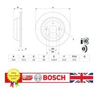 Bosch BD2788 Brake Discs - Rear Axle - ECE-R90 Certified - 1 Set of 2 Discs