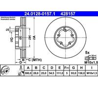 Brake discs Ford Transit 2.2 TDCi 24.0128-0157.1 (1 piece)
