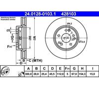Front Brake Disc MB:R129,W124,W201,SL,E,190 1294212012 1294210612 1244212612