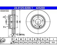 ATE 24.0125-0200.1 Brake disc