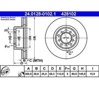 Brake Discs MERCEDES-BENZ S-CLASS 260 SE 24.0128-0102.1