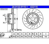 ATE 24.0132-0115.1 Brake disc