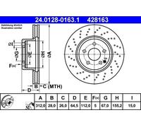 Brake discs MERCEDES-BENZ SL 350 24.0128-0163.1