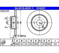 ATE 24.0310-0251.1 Brake disc