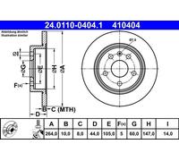 Fits ATE 24.0110-0404.1 Brake disc 1 pc. 24.0110-0404.1 Brake disc re ⭐UK Stock⭐