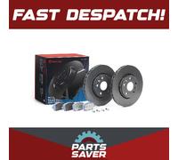 Brake Discs Pair + Pads Kit fits RENAULT KANGOO FW Front 2011 on Set Brembo New
