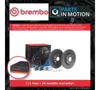 Brake Discs Pair + Pads Kit fits RENAULT KANGOO FW Front 2011 on Set Brembo New