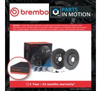 Brake Discs Pair + Pads Kit Front KT08037 Brembo Set Genuine Quality Guaranteed