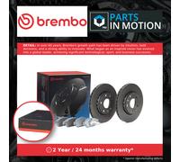 Brake Discs Pair + Pads Kit Front KT08039 Brembo Set 402060010R 402063793R New