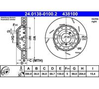 Brake discs Porsche Panamera 4.8 GTS 24.0138-0100.2 (1 set-1 piece)
